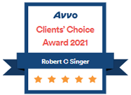 Avvo Clients' Choice Award 2021 | Robert C Singer | 5 Stars