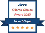 Avvo Clients' Choice Award 2023 | Robert C Singer | 5 Stars